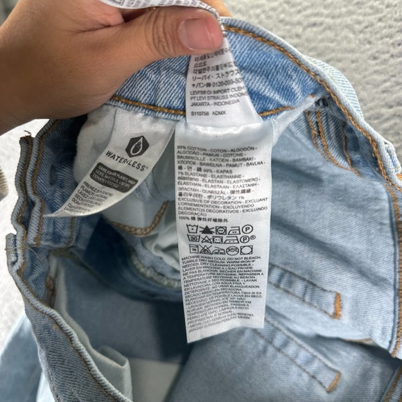 Levi's 505 Jeans Mens 31x32 Blue Denim Cotton Straight Leg Stretch Workwear - Picture 3 of 10